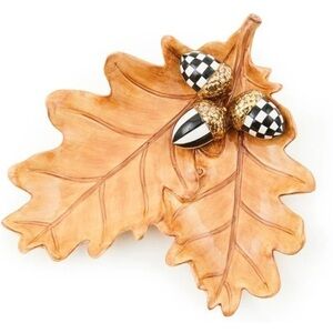 Mackenzie-Childs Autumnology Oak Leaf & Acorn Tray. NIB!  7.5" X 9" X 1.75"